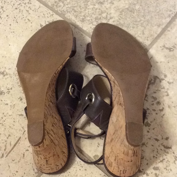 Talbots Cork Leather Sling Back Sandals - Picture 5 of 6